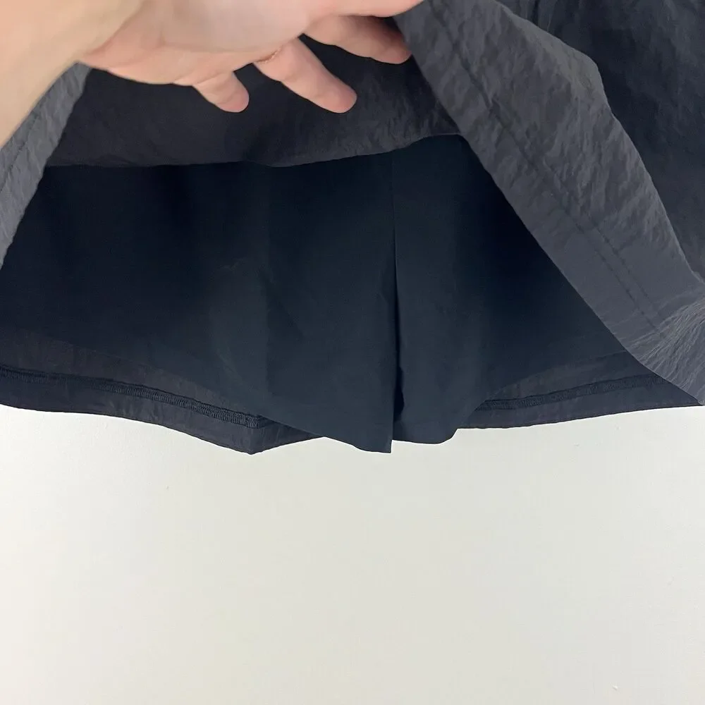 Lululemon Crinkle High-Rise Black Mini Skirt